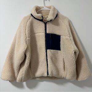 YesStyle Cream Sherpa Jacket